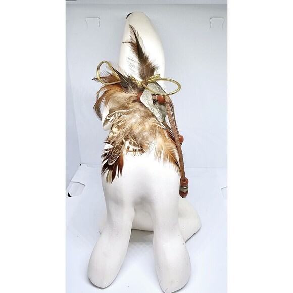 Howling Coyote Southwestern Native American Feather Southwest Decor Figure - Picture 3 of 11